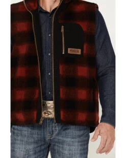 Pendleton Men's Ridgeline Buffalo Checker Fleece Vest -Men Western Cowboy 2000374618 600 P3