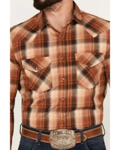 Pendleton Men's Frontier Plaid Long Sleeve Snap Western Shirt -Men Western Cowboy 2000374651 220 P3
