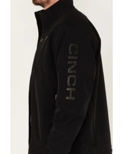 Cinch Men's Solid Logo Sleeve Zip-Front Softshell Jacket  -Men Western Cowboy 2000375173 001 P3