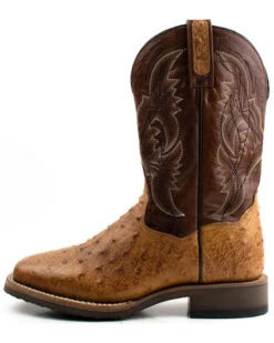 Dan Post Men's Saddle Hand Quill Ostrich Western Boots - Broad Square Toe -Men Western Cowboy 2000375985 280 P3