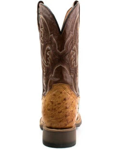 Dan Post Men's Saddle Hand Quill Ostrich Western Boots - Broad Square Toe -Men Western Cowboy 2000375985 280 P5