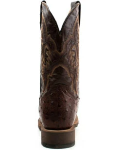 Dan Post Men's Alamosa Hand Ostrich Quill Western Boots - Broad Square Toe -Men Western Cowboy 2000375987 200 P5