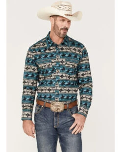 Rock & Roll Denim Men's Dale Brisby Southwestern Print Long Sleeve Snap Western Shirt