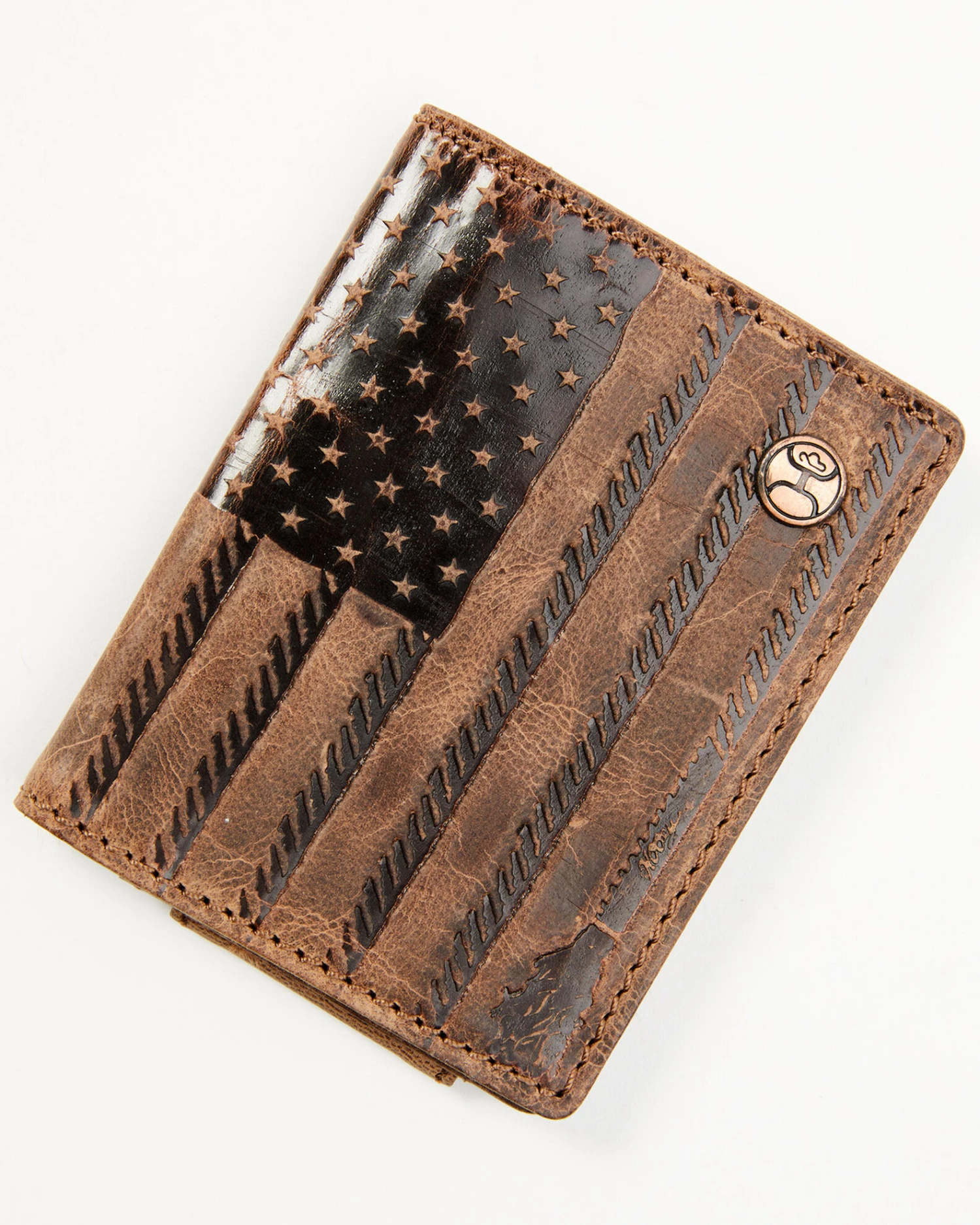 Hooey Men's Brown Liberty Rope Embossed Bi-Fold Money Clip Wallet 1 Hooey Men's Brown Liberty Rope Embossed Bi-Fold Money Clip Wallet
