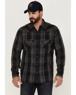 Ariat Men's Harrold Plaid Long Sleeve Snap Western Flannel Shirt  
