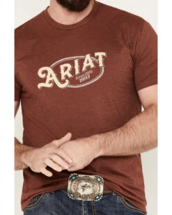 Ariat Men's Rope Oval Short Sleeve Graphic T-Shirt -Men Western Cowboy 2000377127 220 P3
