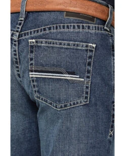 Ariat Men's M2 Traditional Relaxed Destin Medium Wash Relaxed Bootcut Stretch Denim Jeans -Men Western Cowboy 2000377334 400 P4