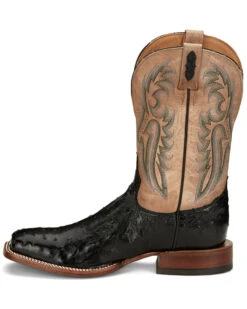 Tony Lama Men's Castillo Full Quill Ostrich Exotic Western Boots - Broad Square Toe -Men Western Cowboy 2000379339 001 P3