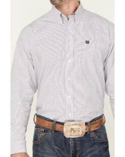 Cinch Men's Small Print Long Sleeve Button Down Western Shirt -Men Western Cowboy 2000379766 100 P3