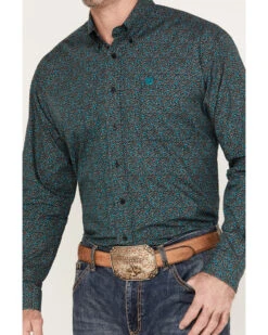 Cinch Men's Floral Print Button Down Long Sleeve Western Shirt -Men Western Cowboy 2000379770 001 P3