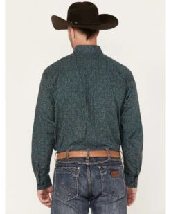 Cinch Men's Floral Print Button Down Long Sleeve Western Shirt -Men Western Cowboy 2000379770 001 P4