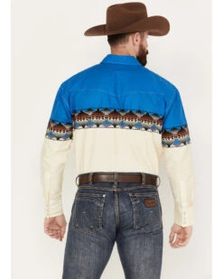 Wrangler Men's Checotah Long Sleeve Western Snap Shirt -Men Western Cowboy 2000379966 900 P4