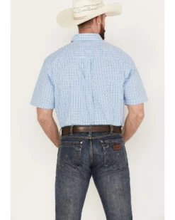 George Strait By Wrangler Men's Plaid Print Short Sleeve Button Down Western Shirt - Big 7 George Strait By Wrangler Men's Plaid Print Short Sleeve Button Down Western Shirt - Big -Men Western Cowboy 2000380000 400 P4