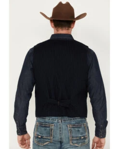 Moonshine Spirit Men's Pinstripe Capone Wool Vest -Men Western Cowboy 2000380612 410 P4