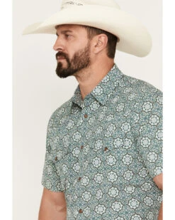 Gibson Men's Antonio Geo Print Short Sleeve Western Snap Shirt -Men Western Cowboy 2000382773 060 P2