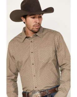 Gibson Men's Monitor Print Long Sleeve Button-Down Western Shirt -Men Western Cowboy 2000383205 001 P2