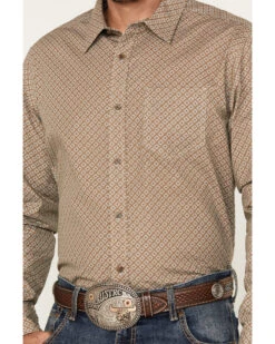 Gibson Men's Monitor Print Long Sleeve Button-Down Western Shirt -Men Western Cowboy 2000383205 001 P3