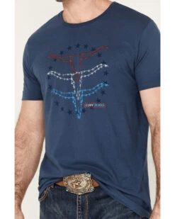 Cody James Men's Triple Bull Short Sleeve Graphic T-Shirt -Men Western Cowboy 2000383323 410 P3