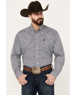 Cinch Men's Geo Print Long Sleeve Button Down Western Shirt