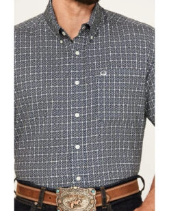 Cinch Men's ARENAFLEX Geo Print Short Sleeve Button Down Western Shirt -Men Western Cowboy 2000383966 410 P3
