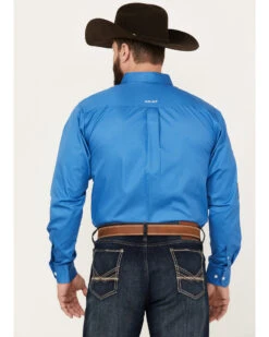 Ariat Men's Team Logo Twill Fitted Long Sleeve Button Down Western Shirt -Men Western Cowboy 2000384537 400 P4