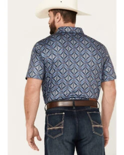 Panhandle Men's Southwestern Short Sleeve Snap Polo -Men Western Cowboy 2000385199 400 P4