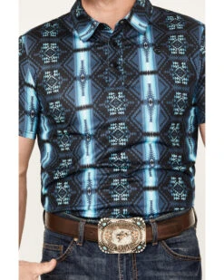 Rock & Roll Denim Men's Southwestern Striped Button Down Western Polo 6 Rock & Roll Denim Men's Southwestern Striped Button Down Western Polo -Men Western Cowboy 2000385217 440 P3