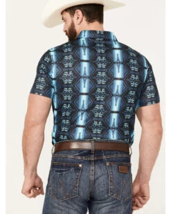 Rock & Roll Denim Men's Southwestern Striped Button Down Western Polo 7 Rock & Roll Denim Men's Southwestern Striped Button Down Western Polo -Men Western Cowboy 2000385217 440 P4