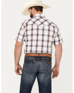 Ely Walker Men's Plaid Print Short Sleeve Snap Western Shirt -Men Western Cowboy 2000386576 640 P4