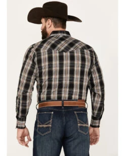 Ely Walker Men's Plaid Print Long Sleeve Western Snap Shirt - Tall 7 Ely Walker Men's Plaid Print Long Sleeve Western Snap Shirt - Tall -Men Western Cowboy 2000386631 001 P4