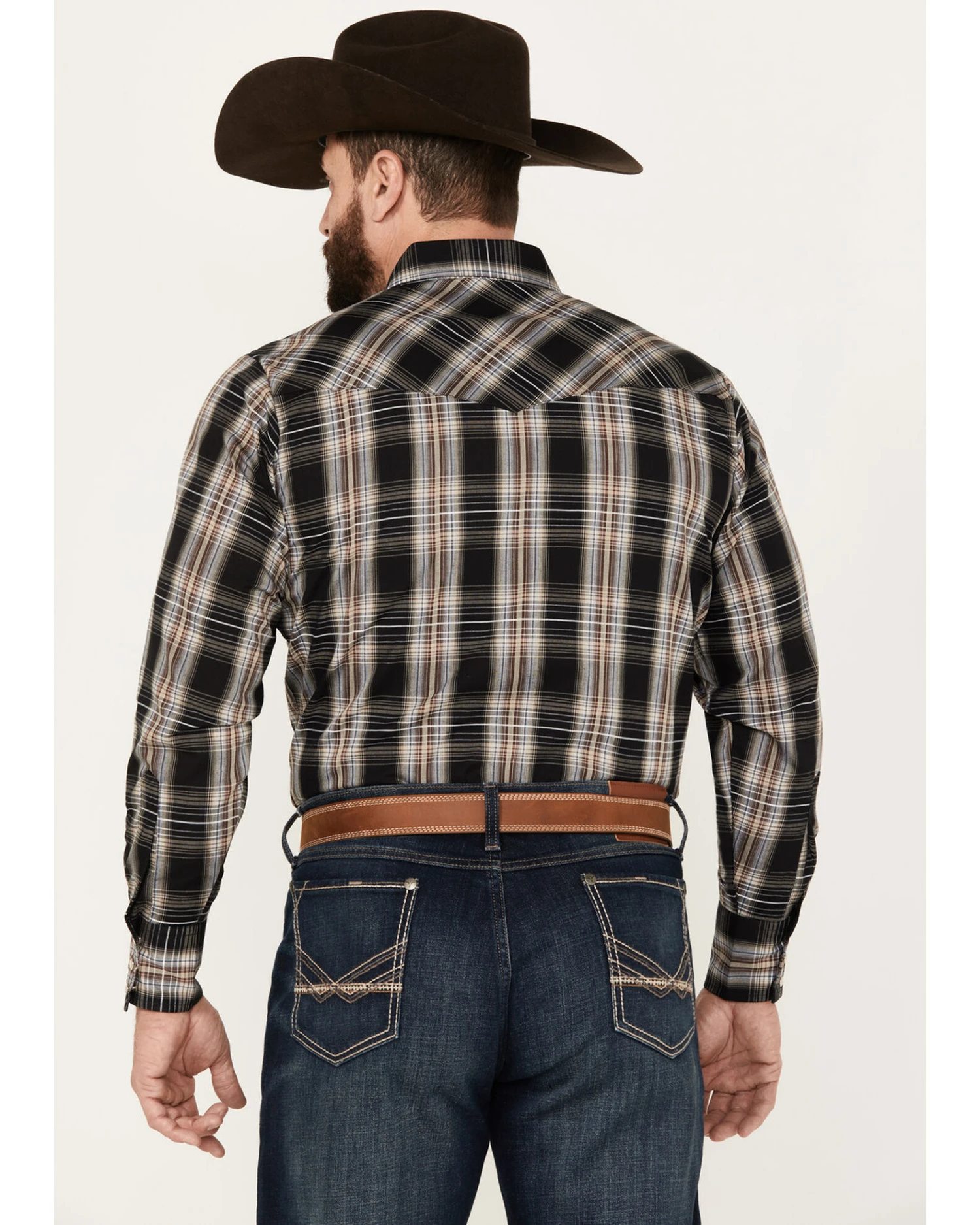 Ely Walker Men's Plaid Print Long Sleeve Western Snap Shirt - Tall 4 Ely Walker Men's Plaid Print Long Sleeve Western Snap Shirt - Tall - Image 4