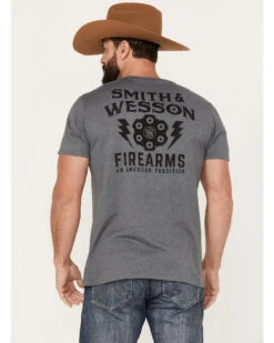 Smith & Wesson Men's Revolver Short Sleeve Graphic T-Shirt -Men Western Cowboy 2000386855 070 P3