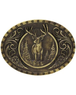 Montana Silversmiths Wild Stag Belt Buckle